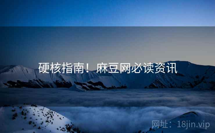 硬核指南！麻豆网必读资讯